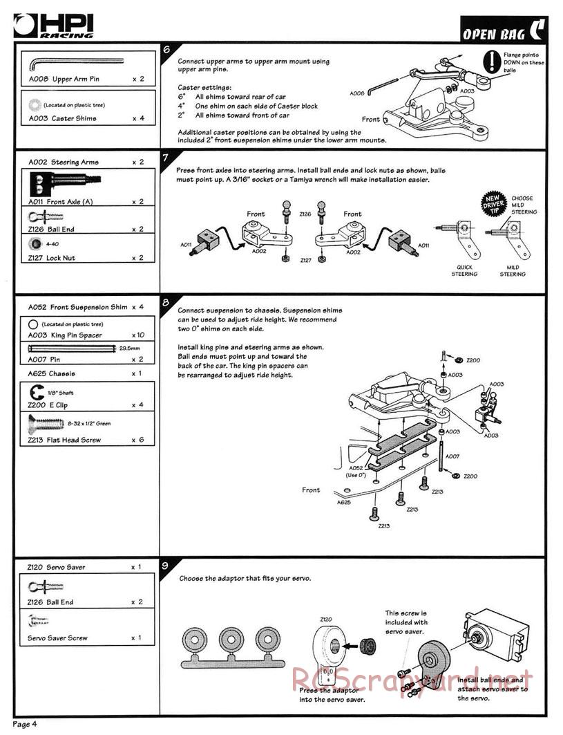 HPI - Road Star 10GW - Manual - Page 4