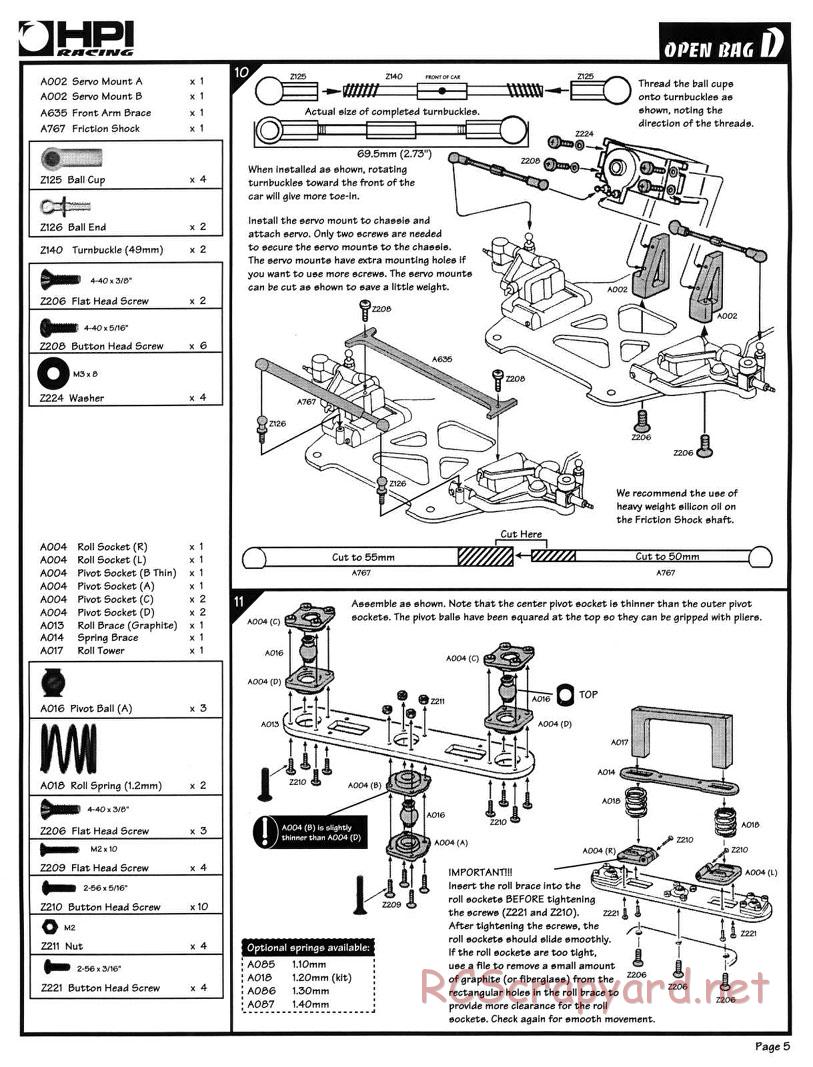 HPI - Road Star 10GW - Manual - Page 5