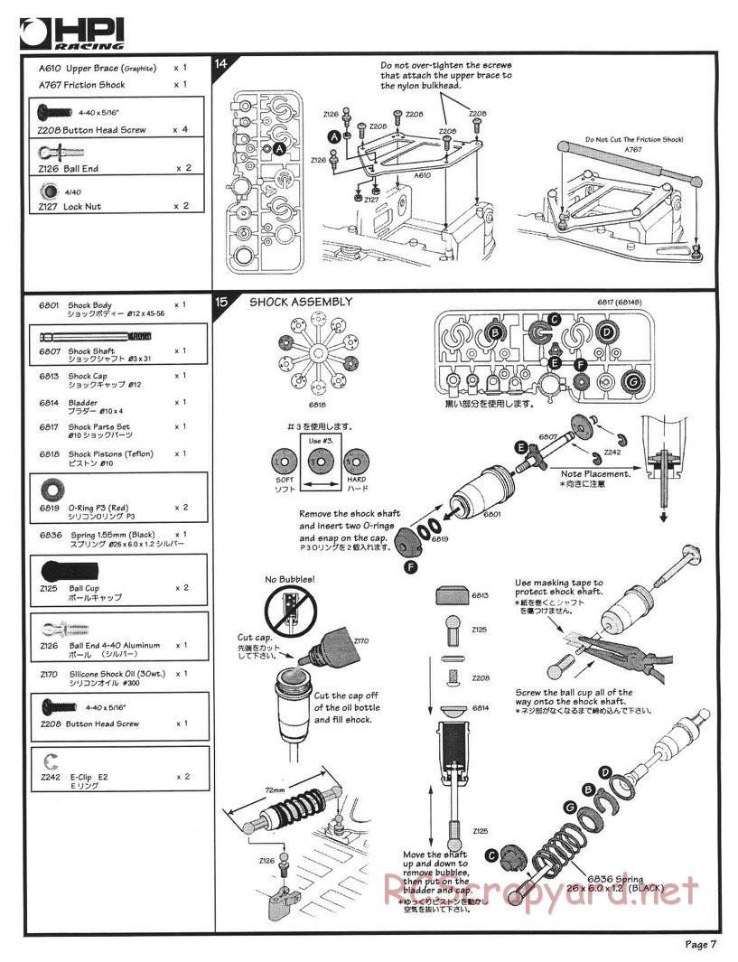 HPI - Road Star 10GW - Manual - Page 7