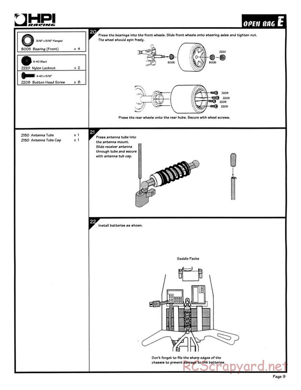 HPI - Road Star 10GW - Manual - Page 9