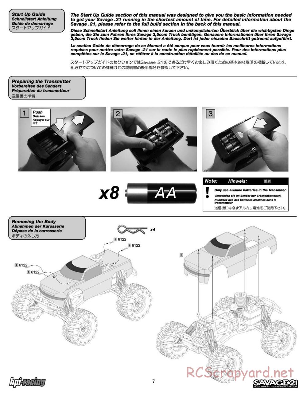 HPI - Savage 21 - Manual - Page 7