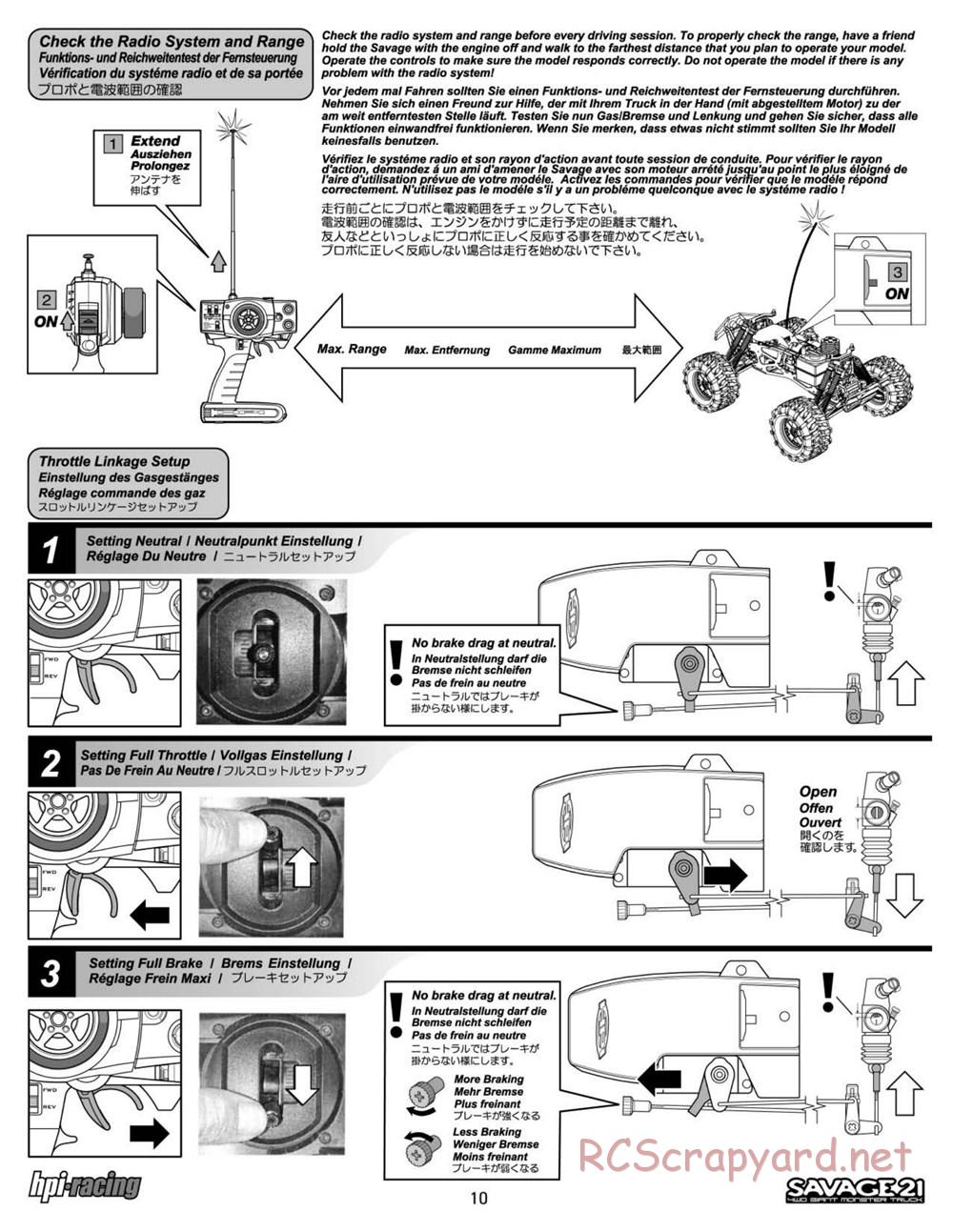 HPI - Savage 21 - Manual - Page 10