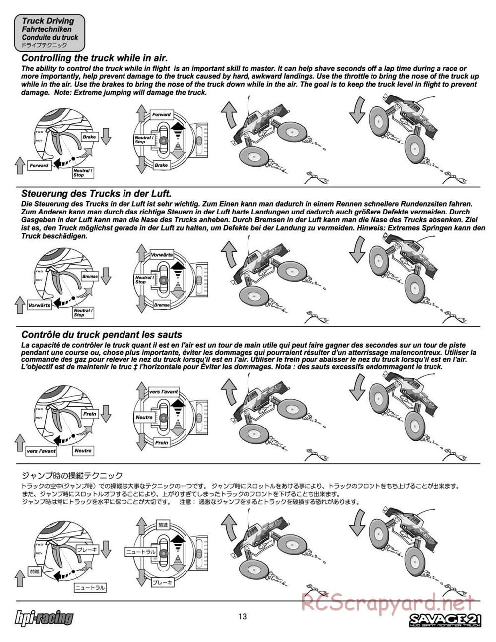 HPI - Savage 21 - Manual - Page 13