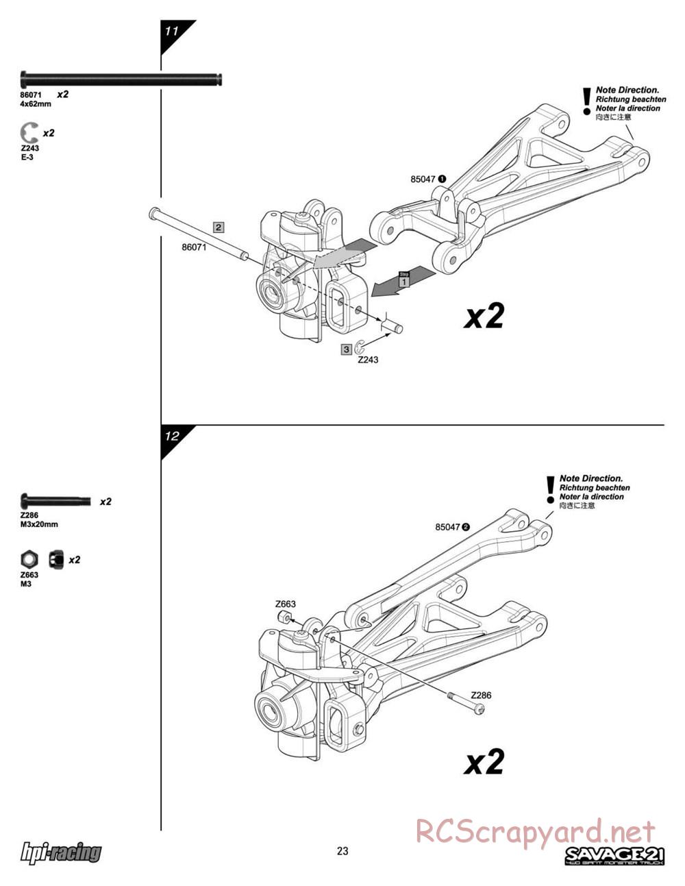 HPI - Savage 21 - Manual - Page 23