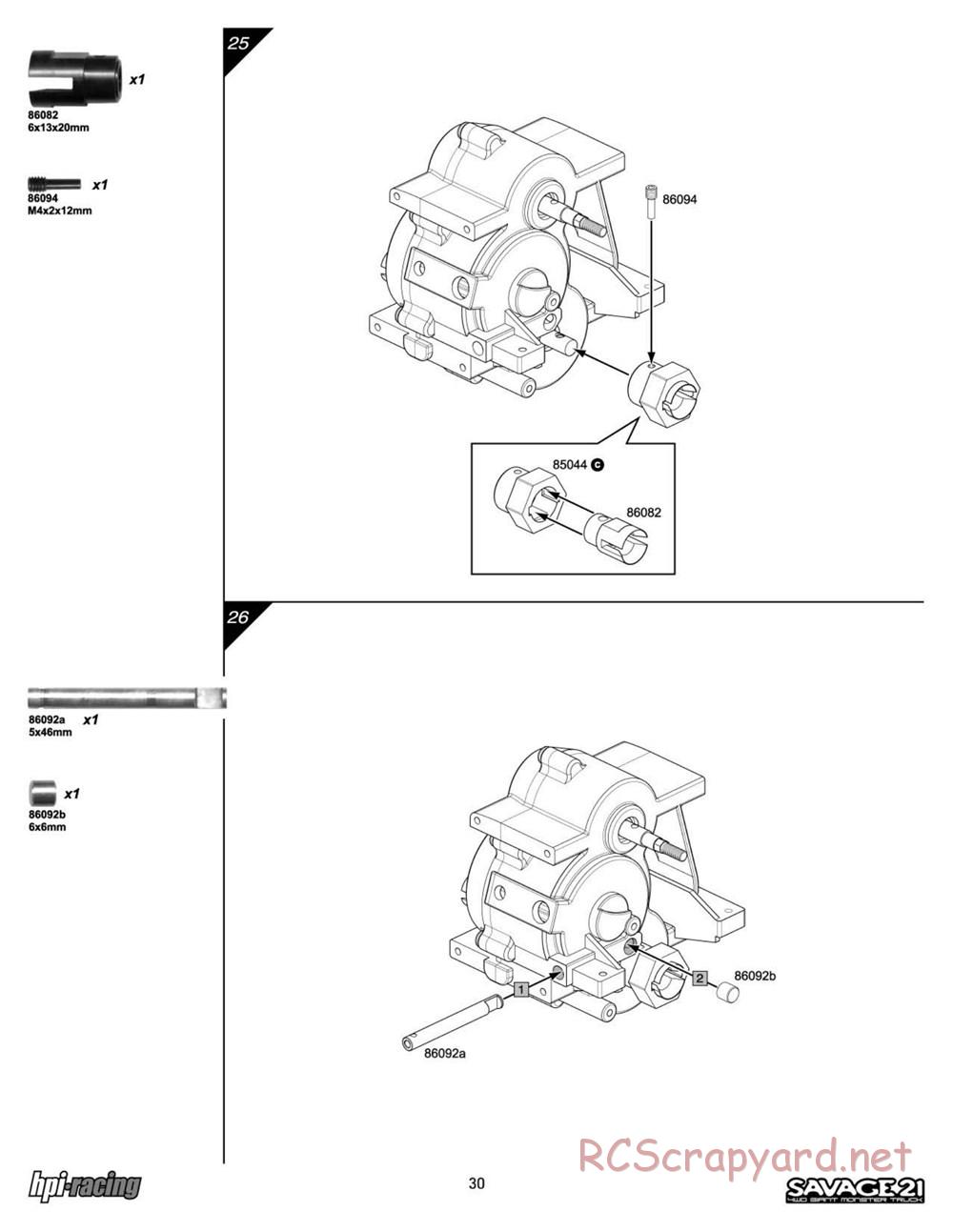 HPI - Savage 21 - Manual - Page 30