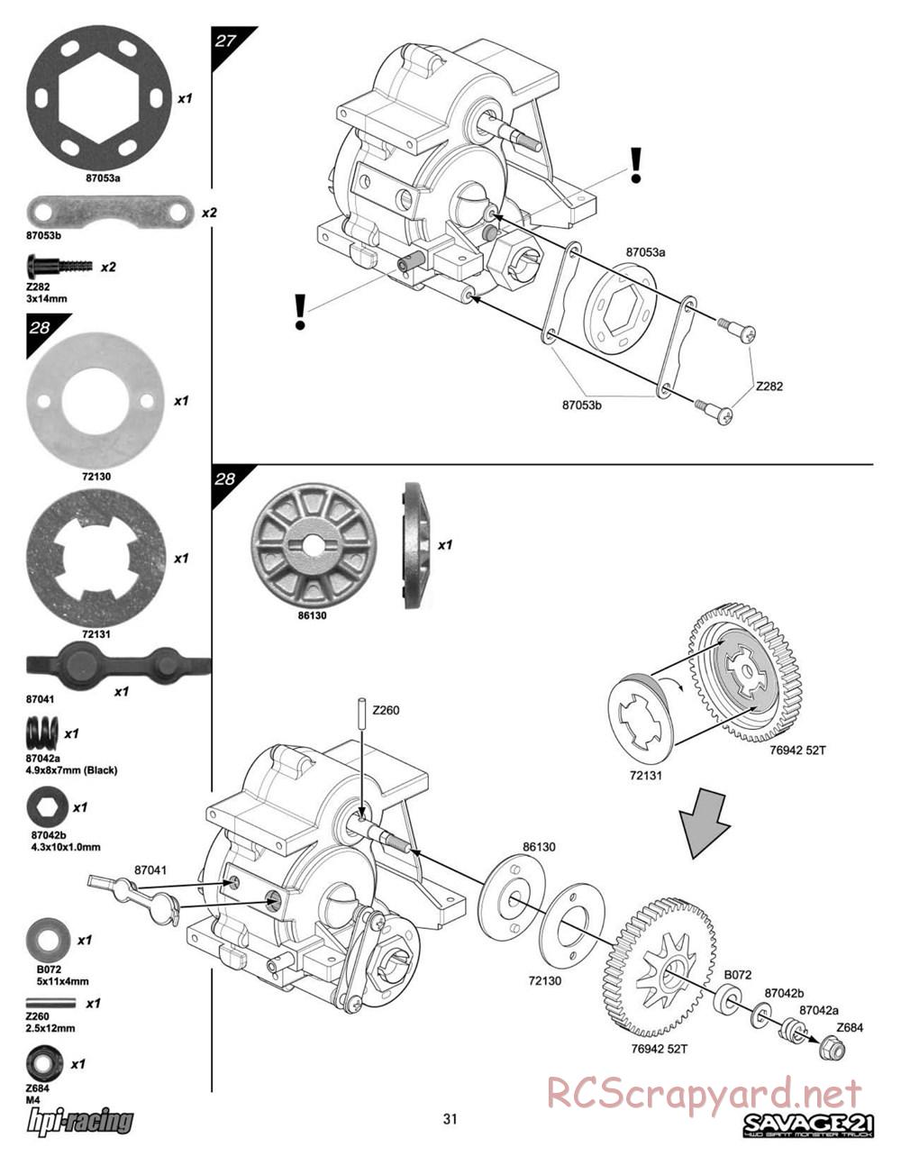 HPI - Savage 21 - Manual - Page 31