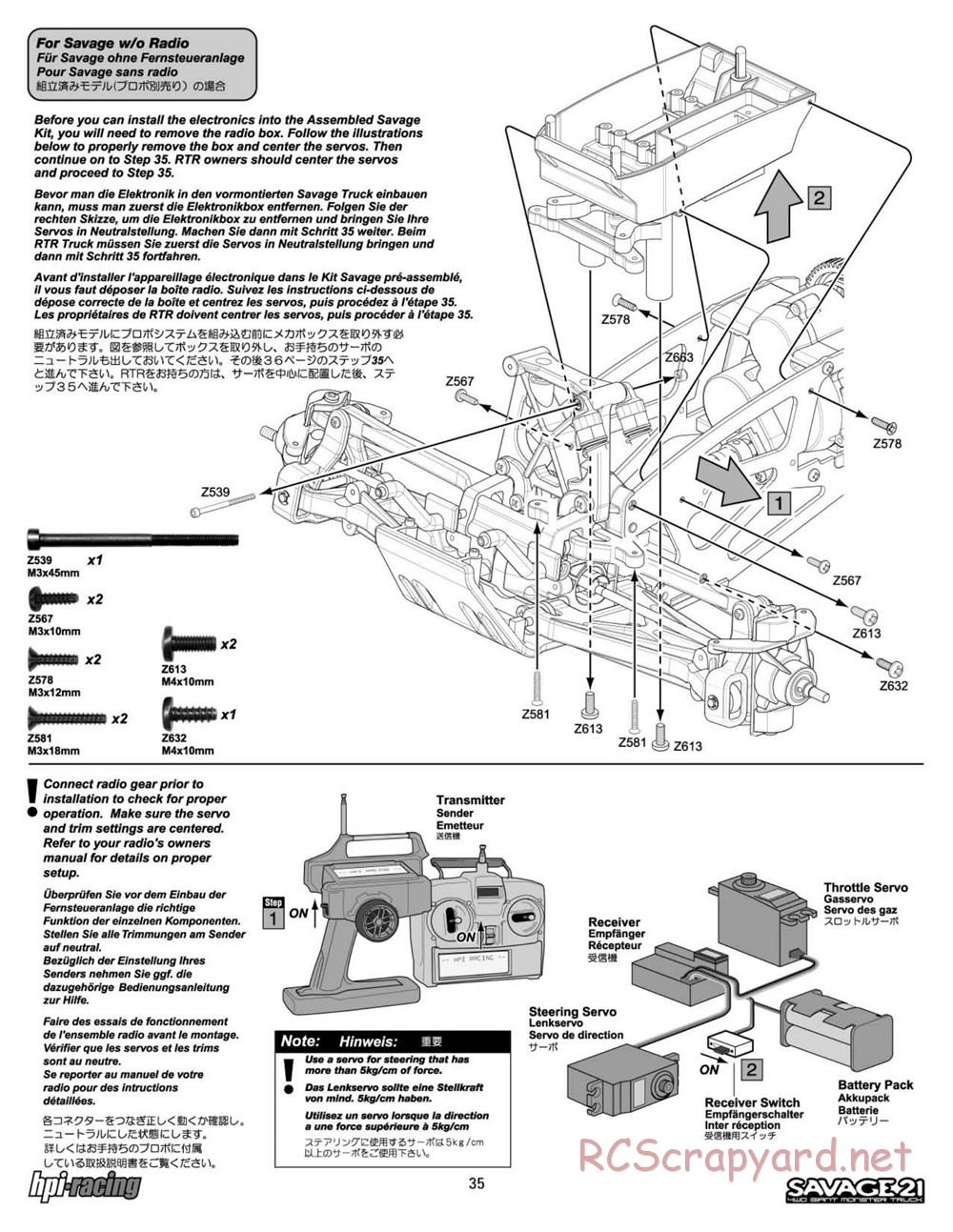 HPI - Savage 21 - Manual - Page 35