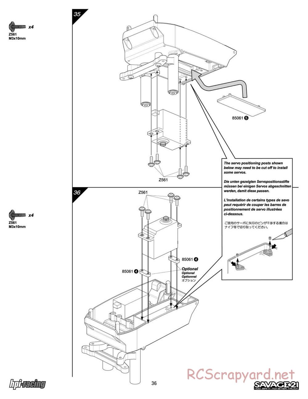 HPI - Savage 21 - Manual - Page 36