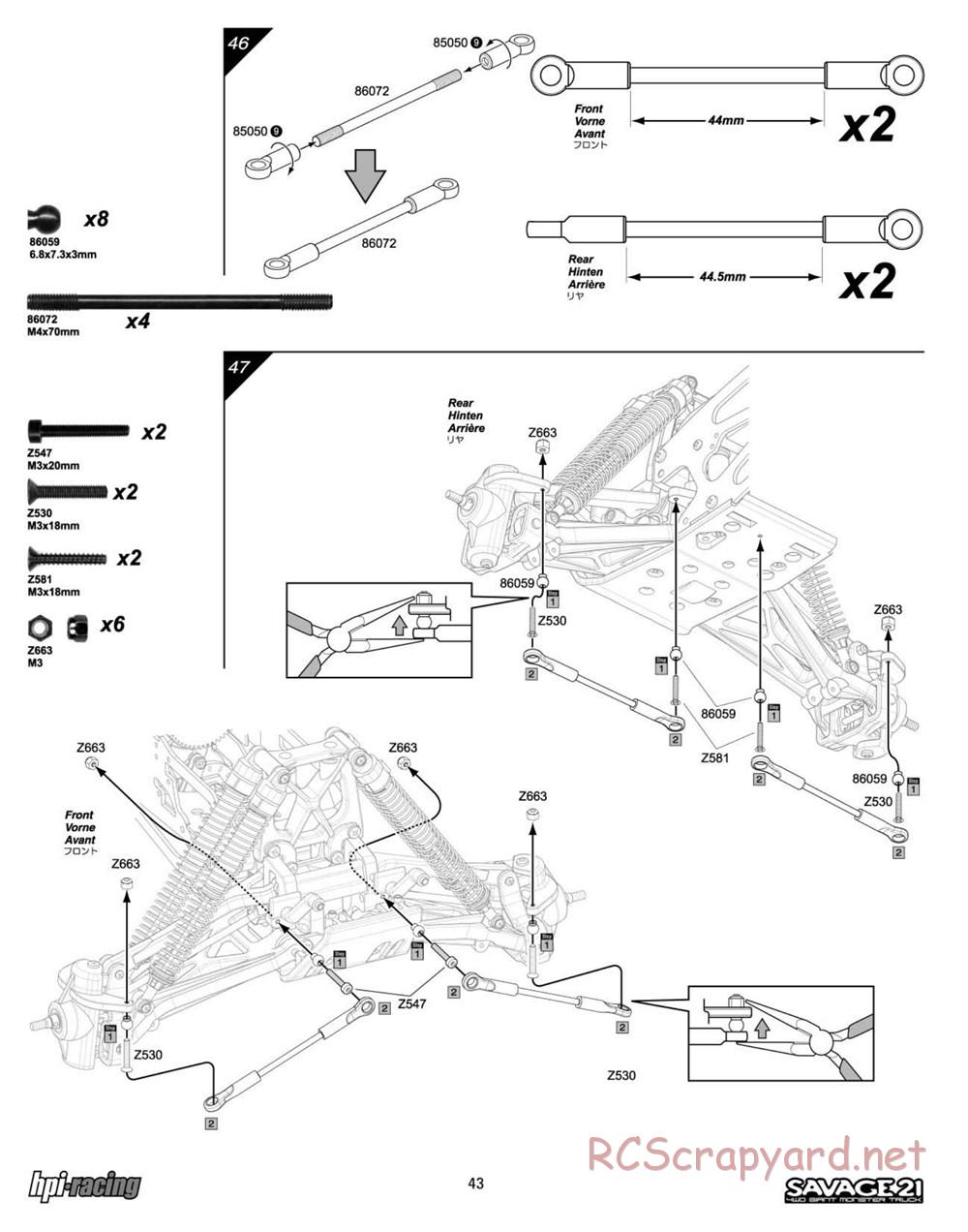 HPI - Savage 21 - Manual - Page 43