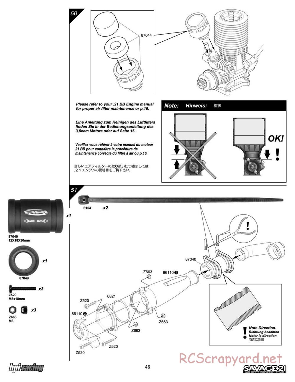 HPI - Savage 21 - Manual - Page 46