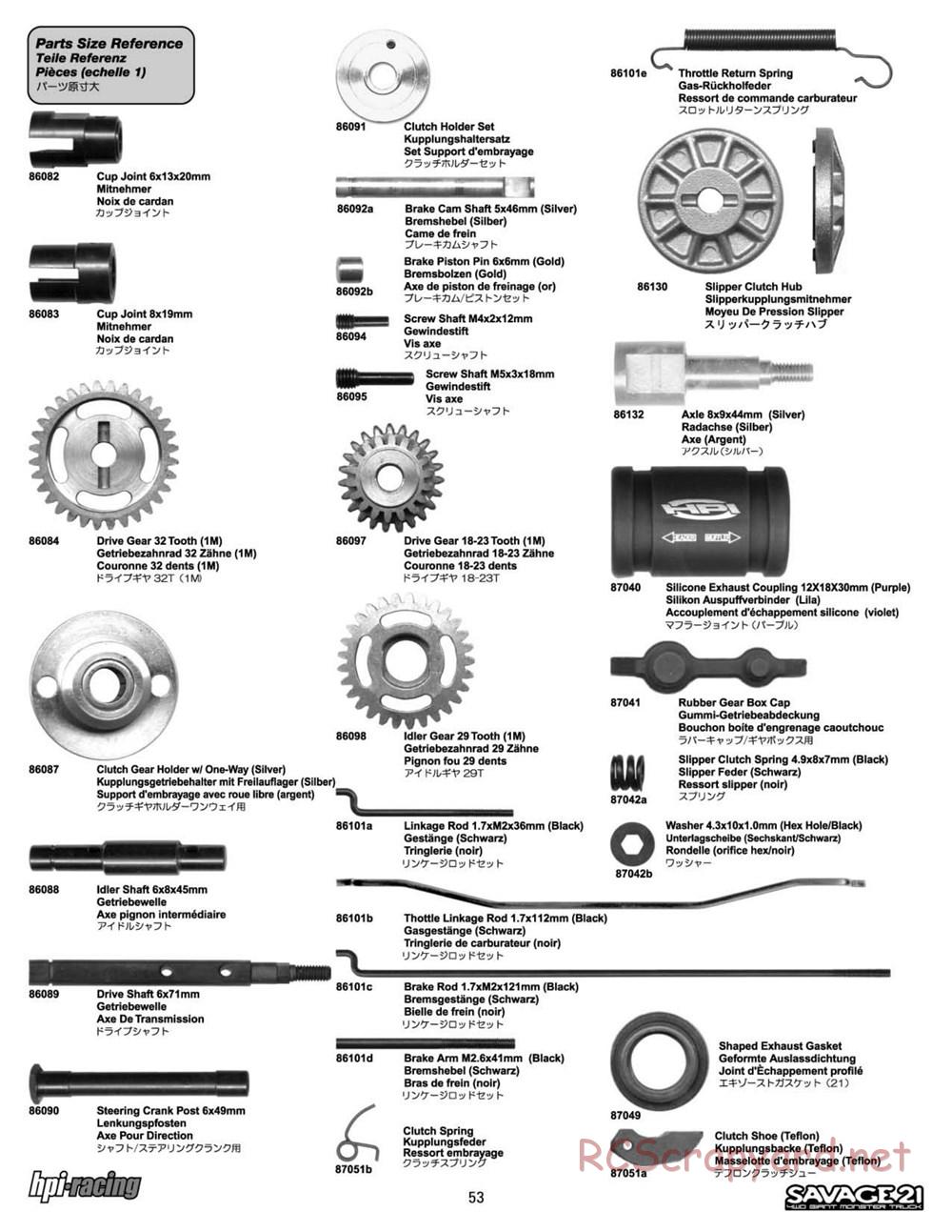 HPI - Savage 21 - Manual - Page 54