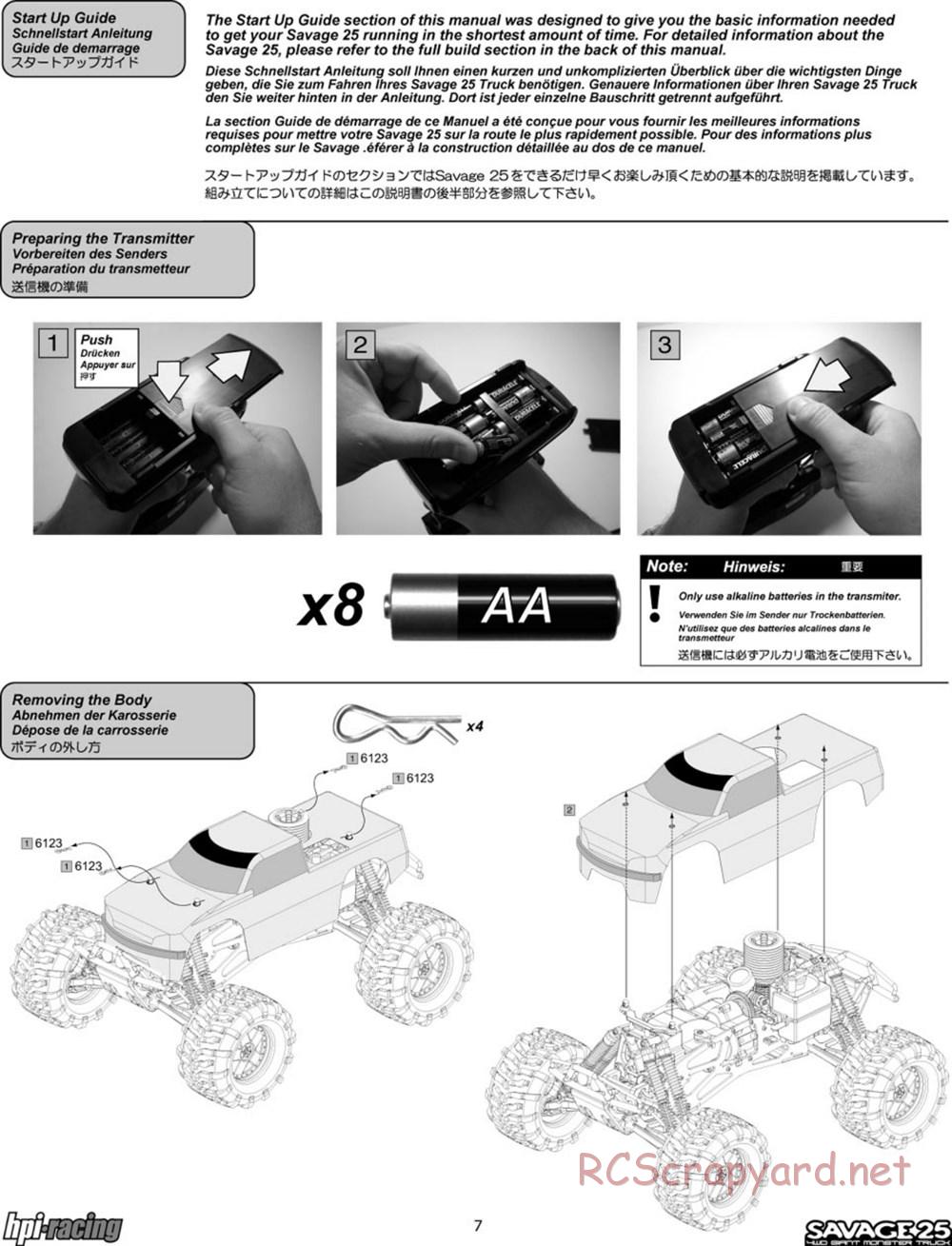 HPI - Savage 25 - Manual - Page 7