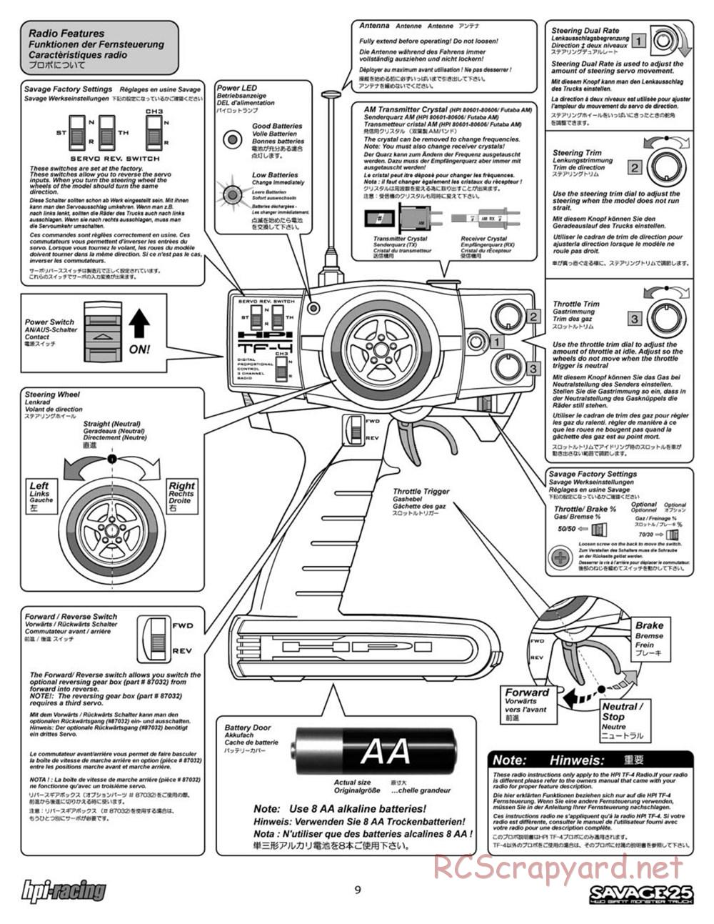 HPI - Savage 25 - Manual - Page 9