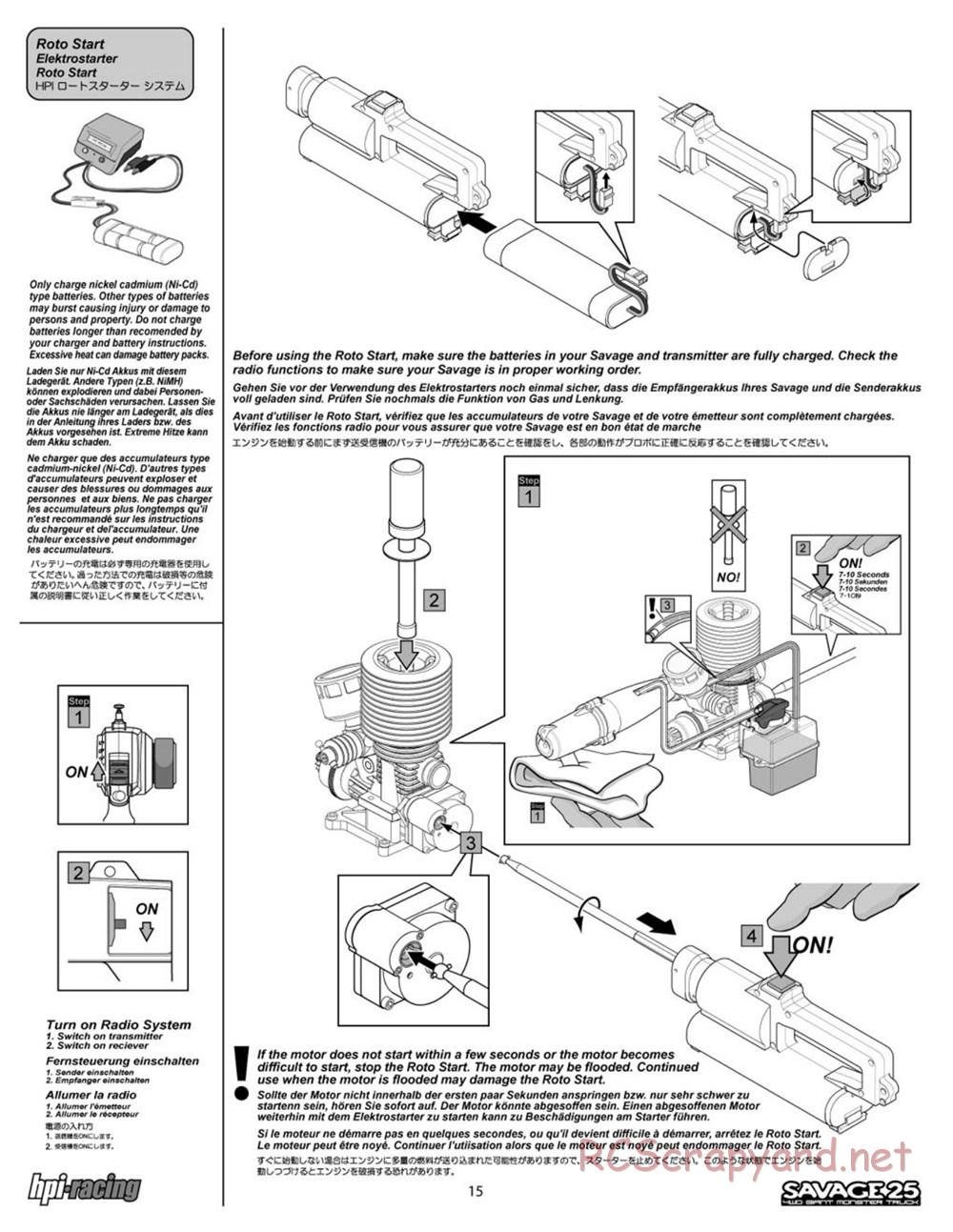 HPI - Savage 25 - Manual - Page 15