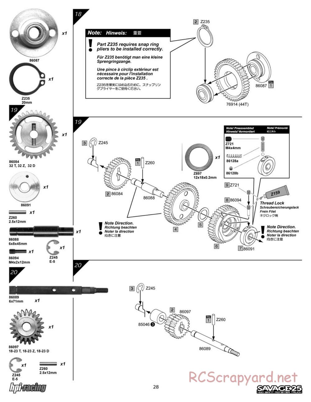 HPI - Savage 25 - Manual - Page 28