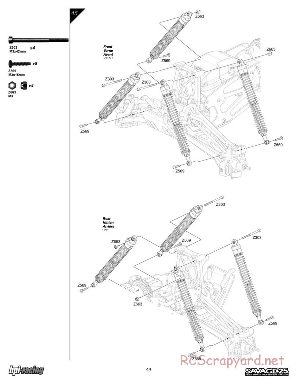 HPI - Savage 25 - Manual - Page 43