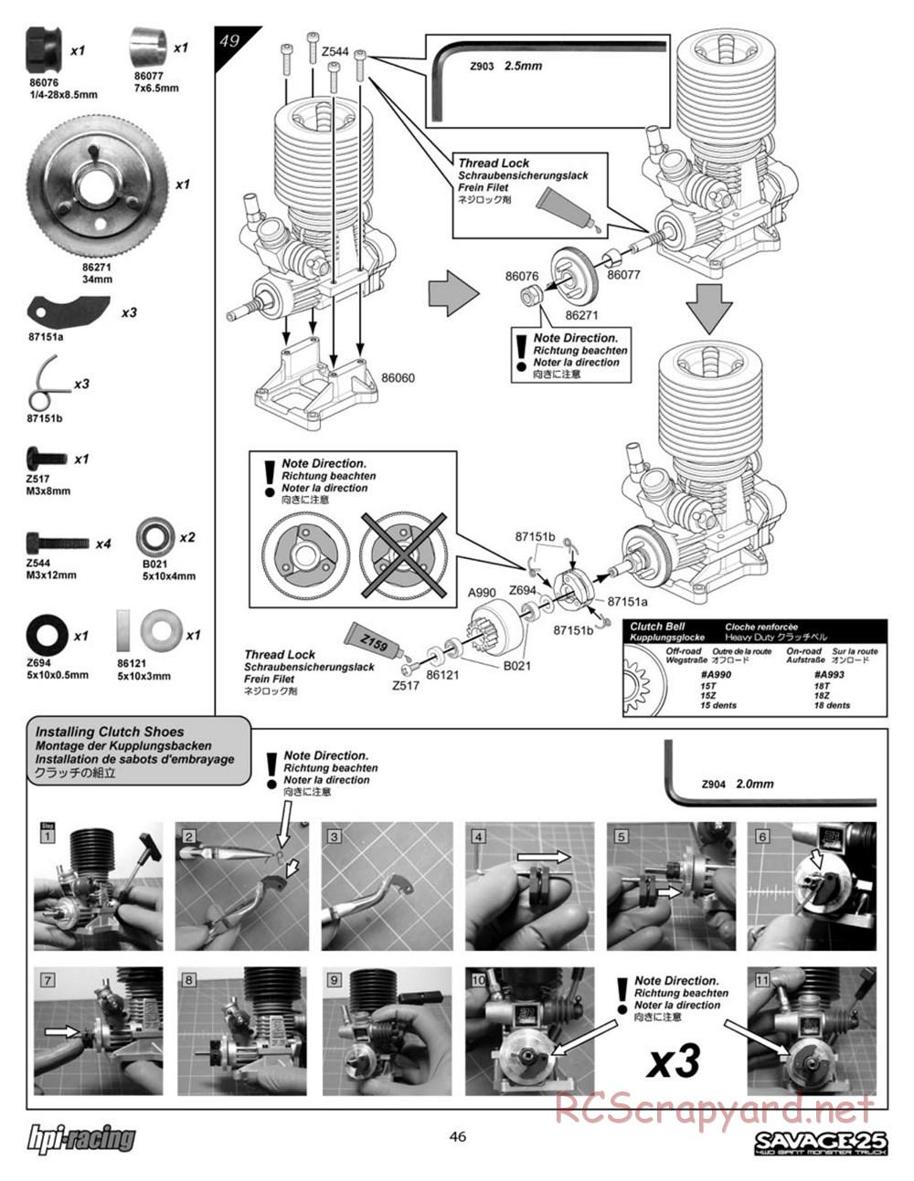 HPI - Savage 25 - Manual - Page 46