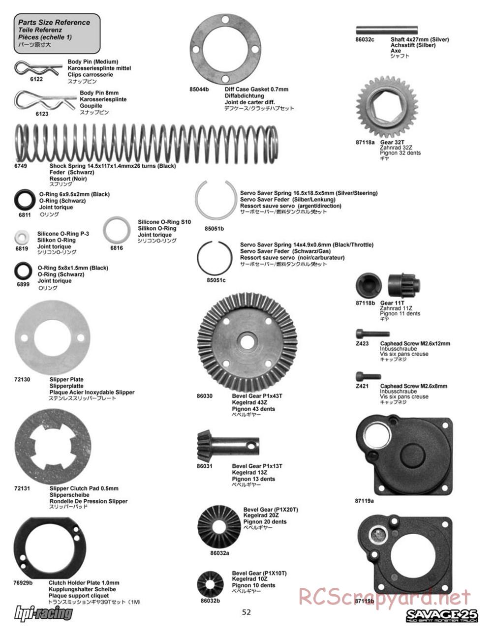 HPI - Savage 25 - Manual - Page 52