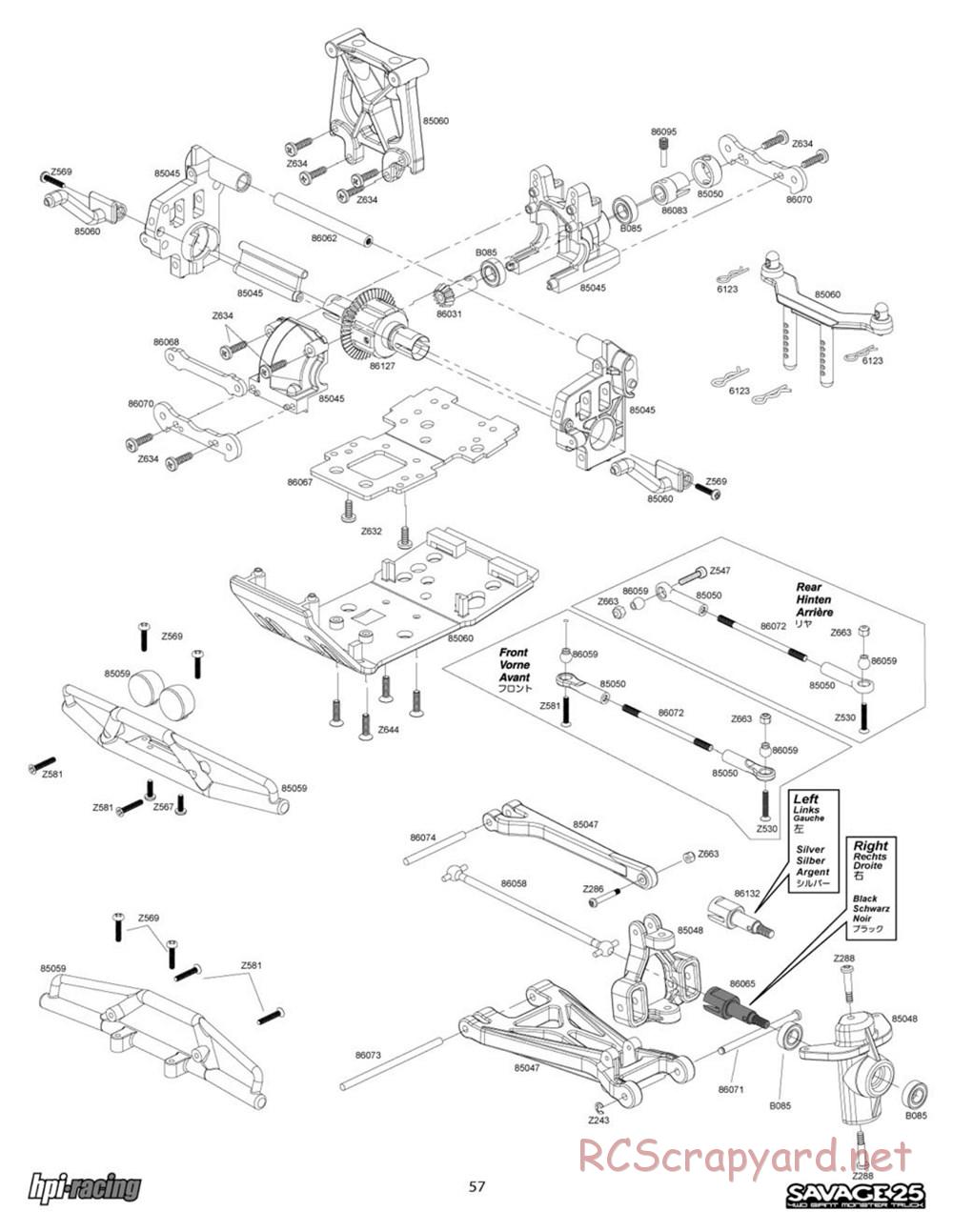 HPI - Savage 25 - Exploded View - Page 57