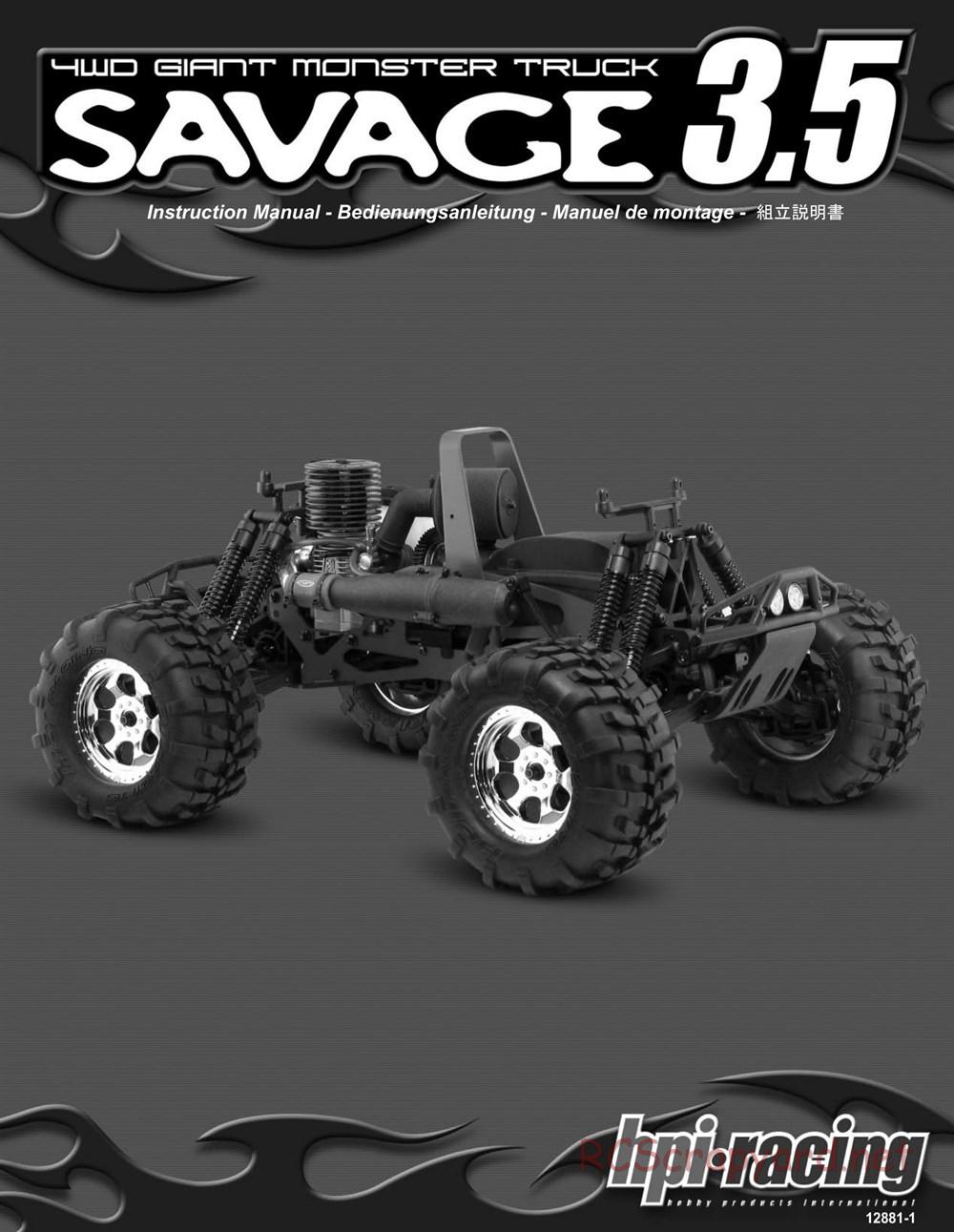 HPI - Savage 3.5 - Manual - Page 1