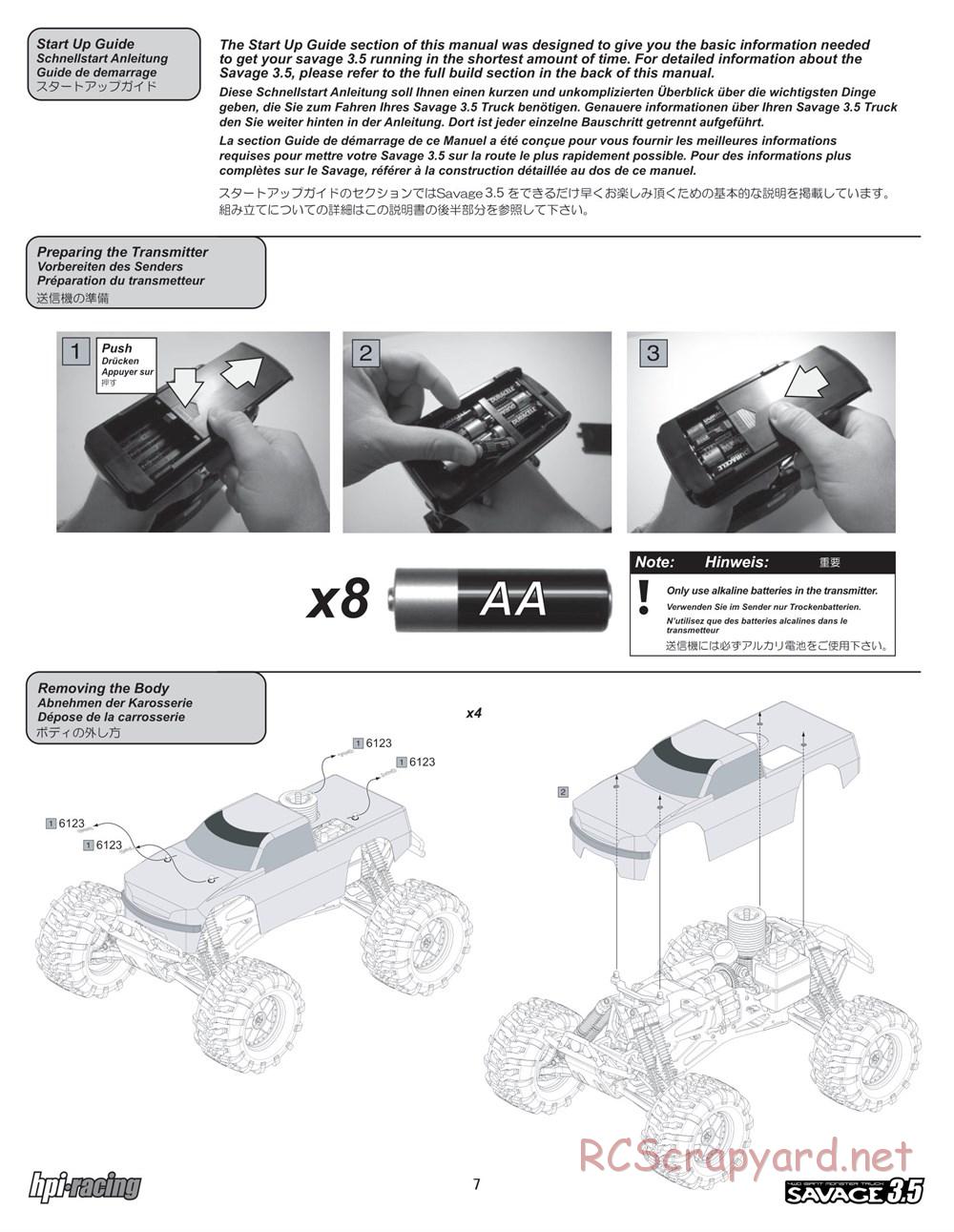 HPI - Savage 3.5 - Manual - Page 7