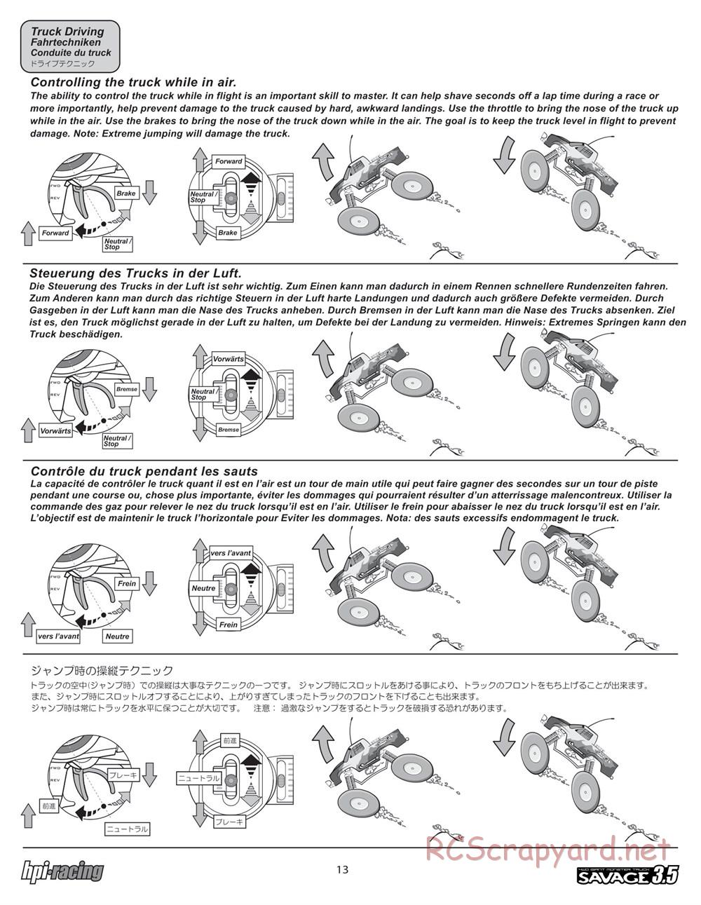 HPI - Savage 3.5 - Manual - Page 13