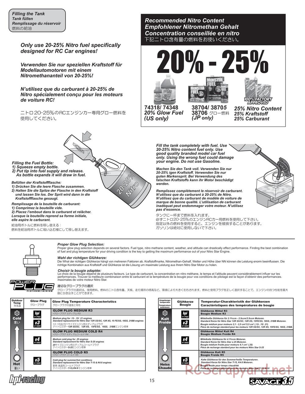 HPI - Savage 3.5 - Manual - Page 15