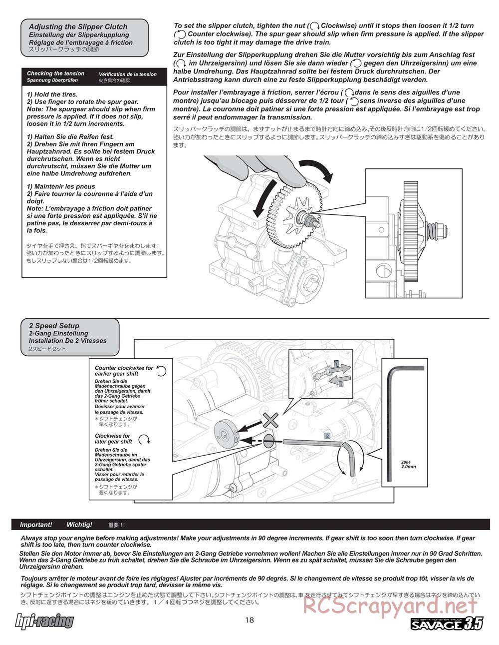 HPI - Savage 3.5 - Manual - Page 18