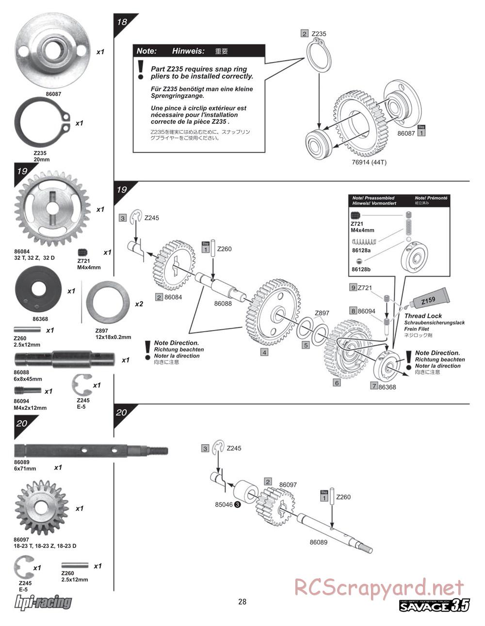 HPI - Savage 3.5 - Manual - Page 28