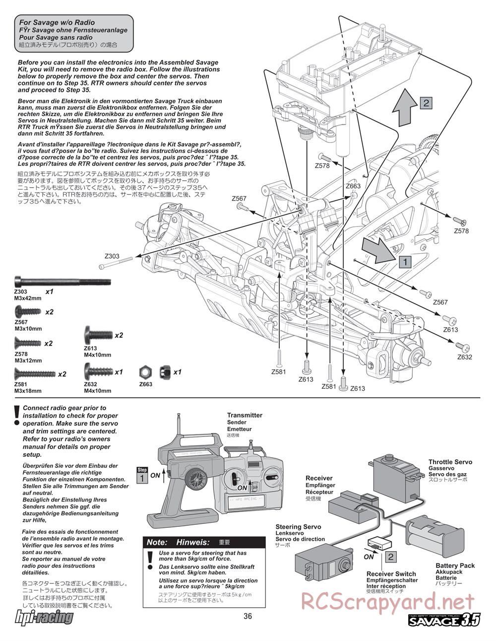 HPI - Savage 3.5 - Manual - Page 36