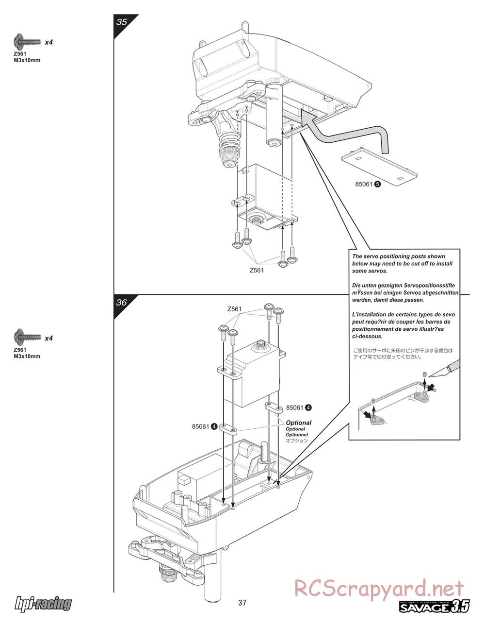 HPI - Savage 3.5 - Manual - Page 37