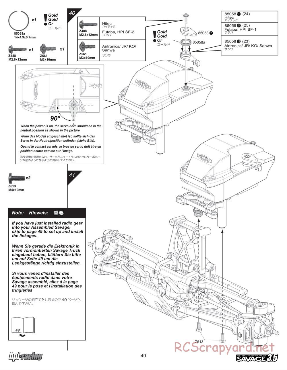 HPI - Savage 3.5 - Manual - Page 40