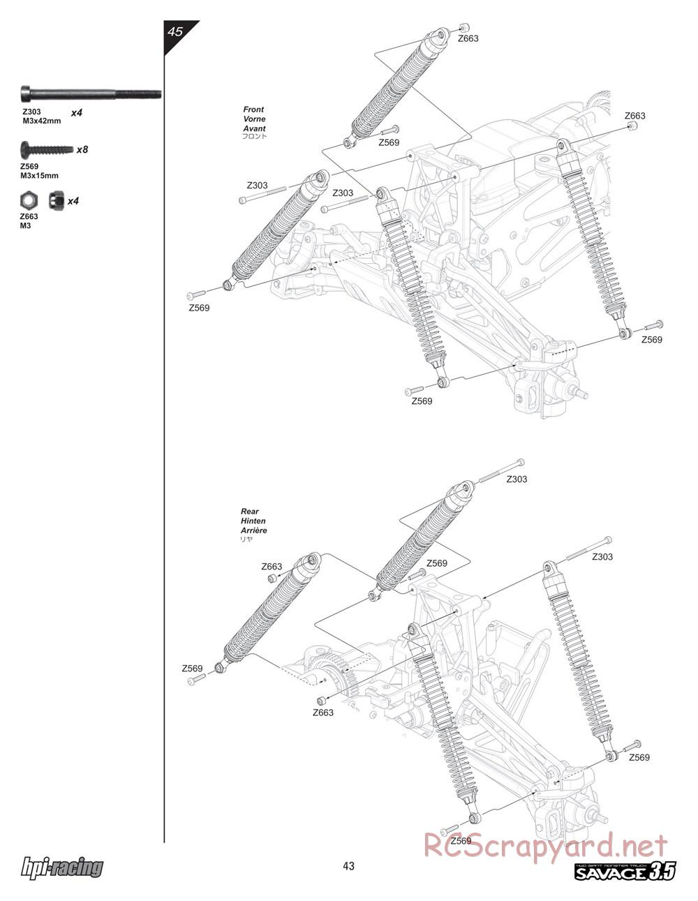 HPI - Savage 3.5 - Manual - Page 43