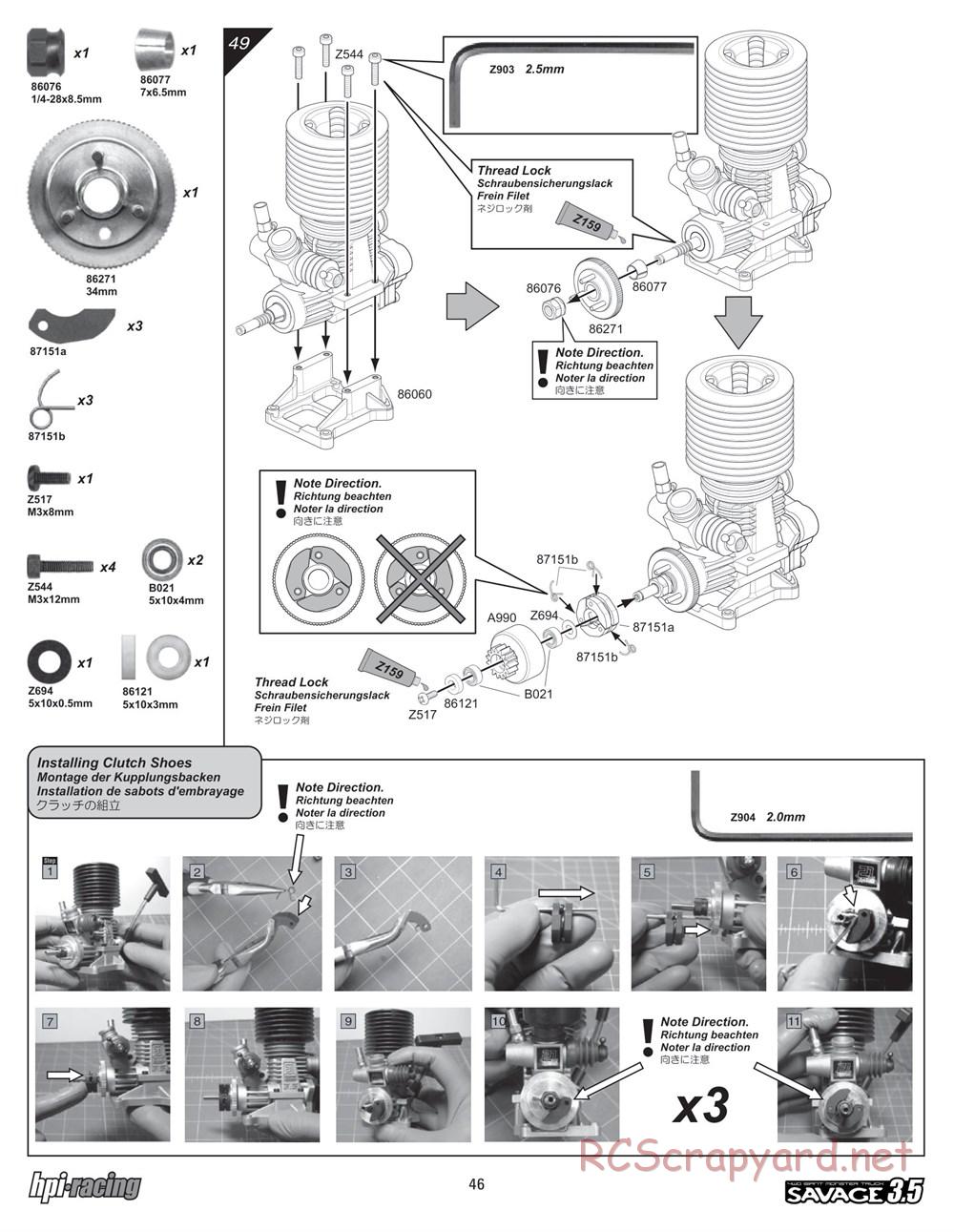 HPI - Savage 3.5 - Manual - Page 46