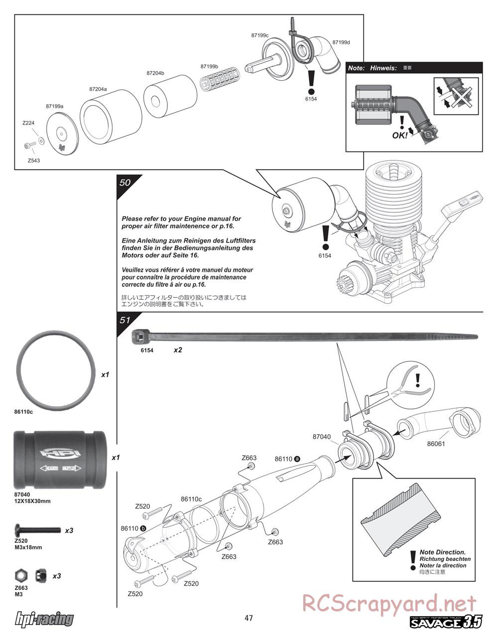 HPI - Savage 3.5 - Manual - Page 47