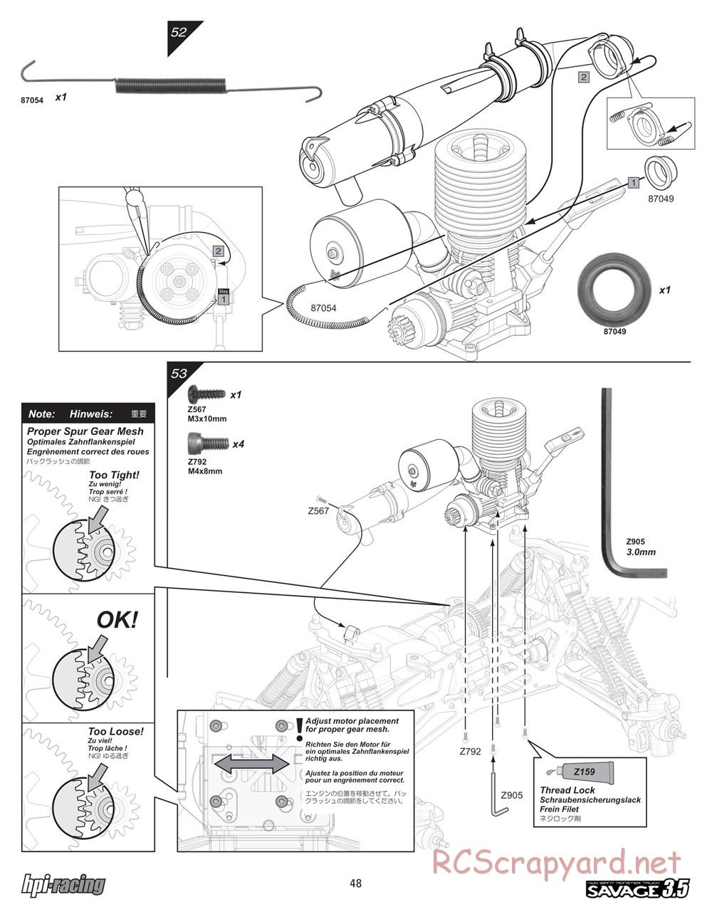 HPI - Savage 3.5 - Manual - Page 48