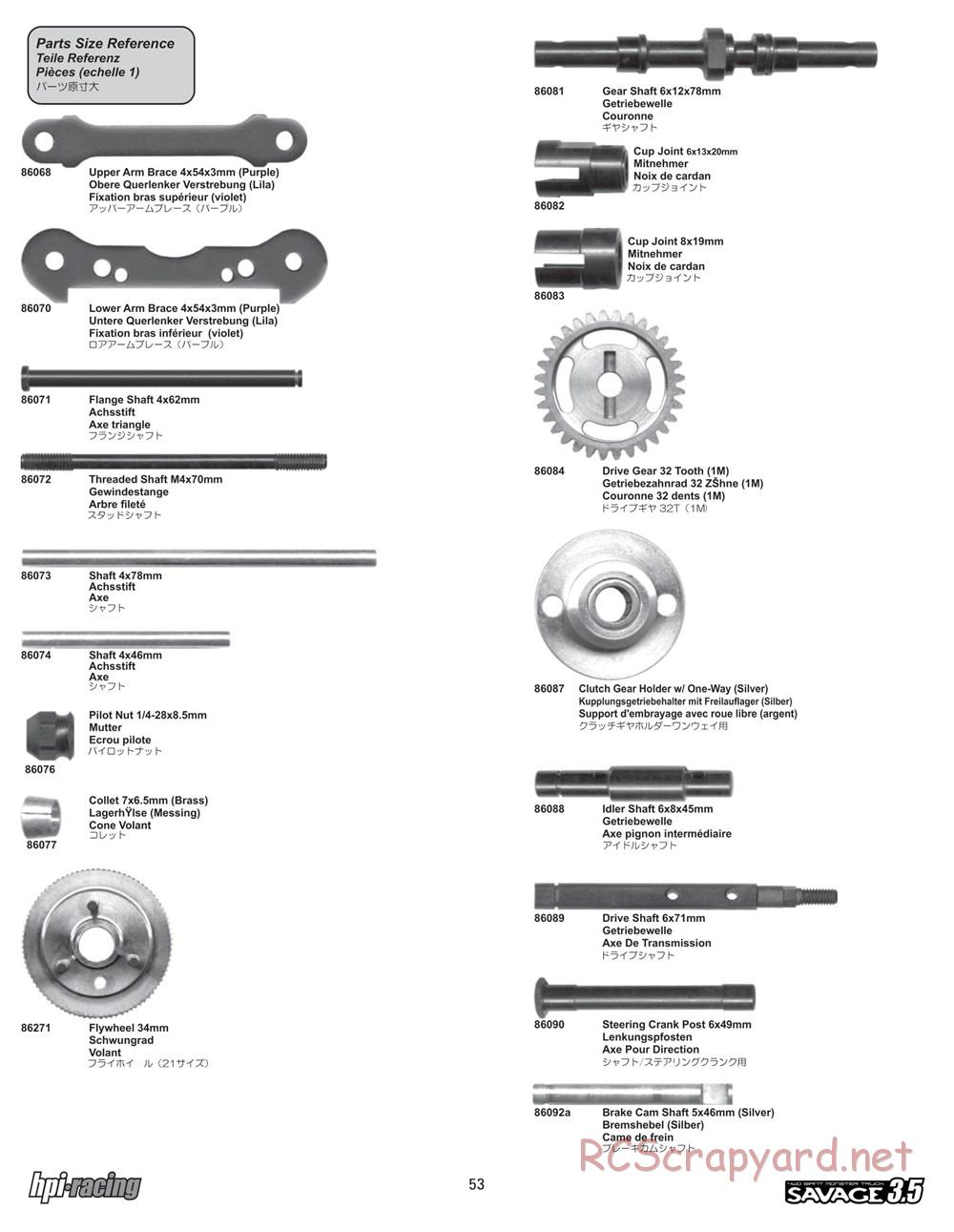 HPI - Savage 3.5 - Manual - Page 53