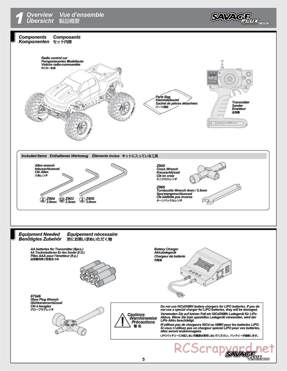 HPI - Savage Flux 2350 - Manual - Page 5