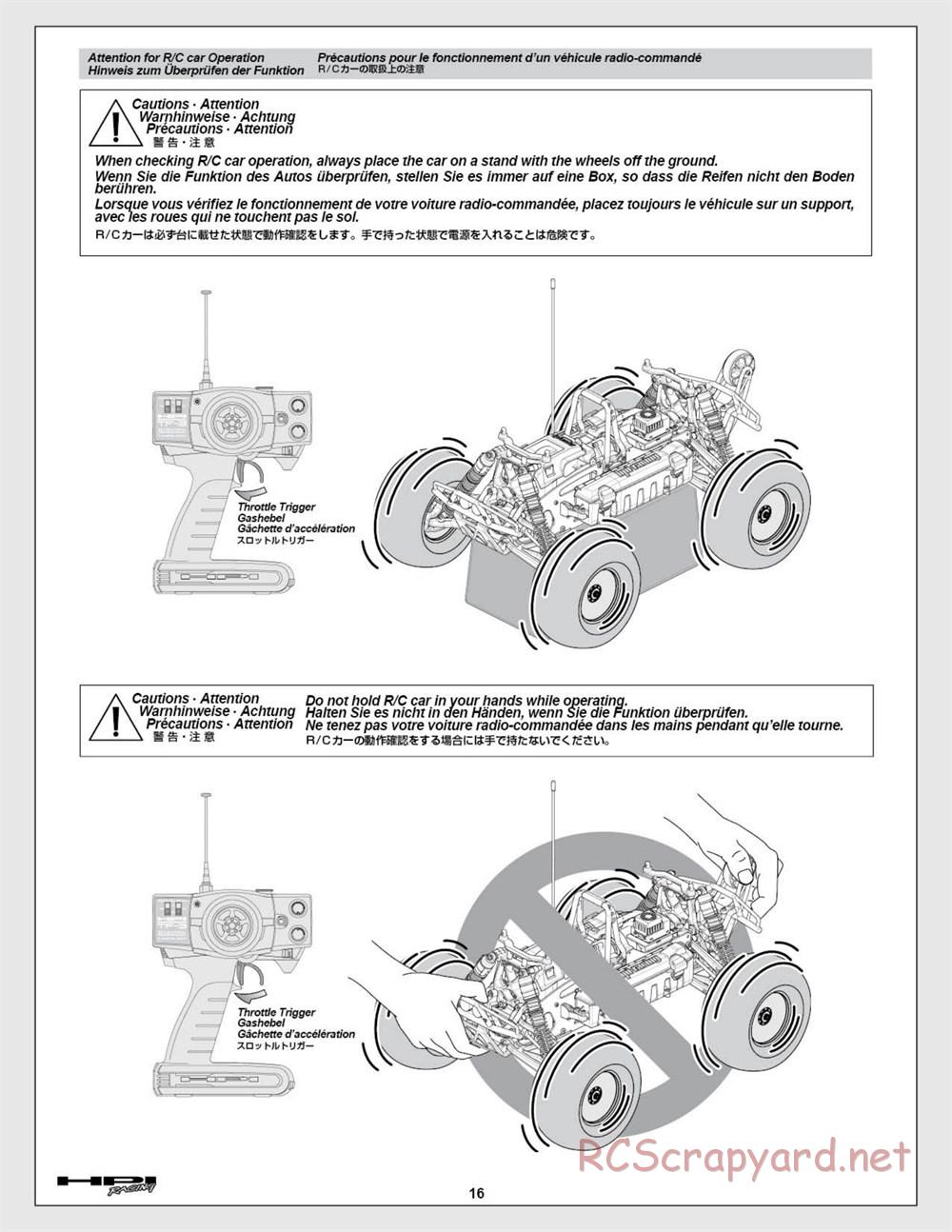 HPI - Savage Flux 2350 - Manual - Page 16