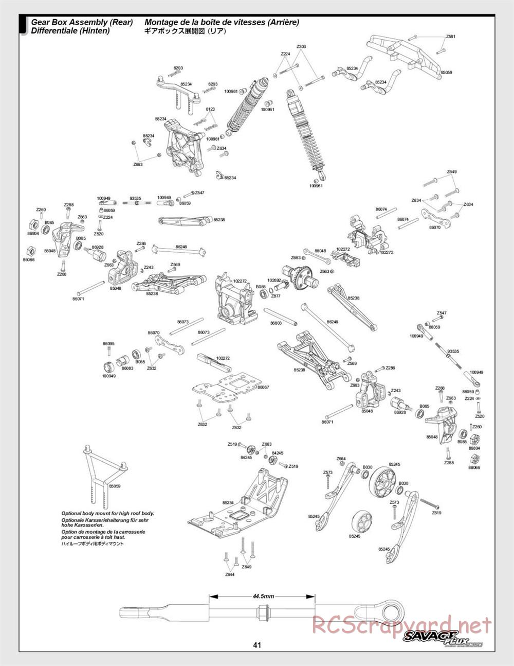 HPI - Savage Flux 2350 - Exploded View - Page 41