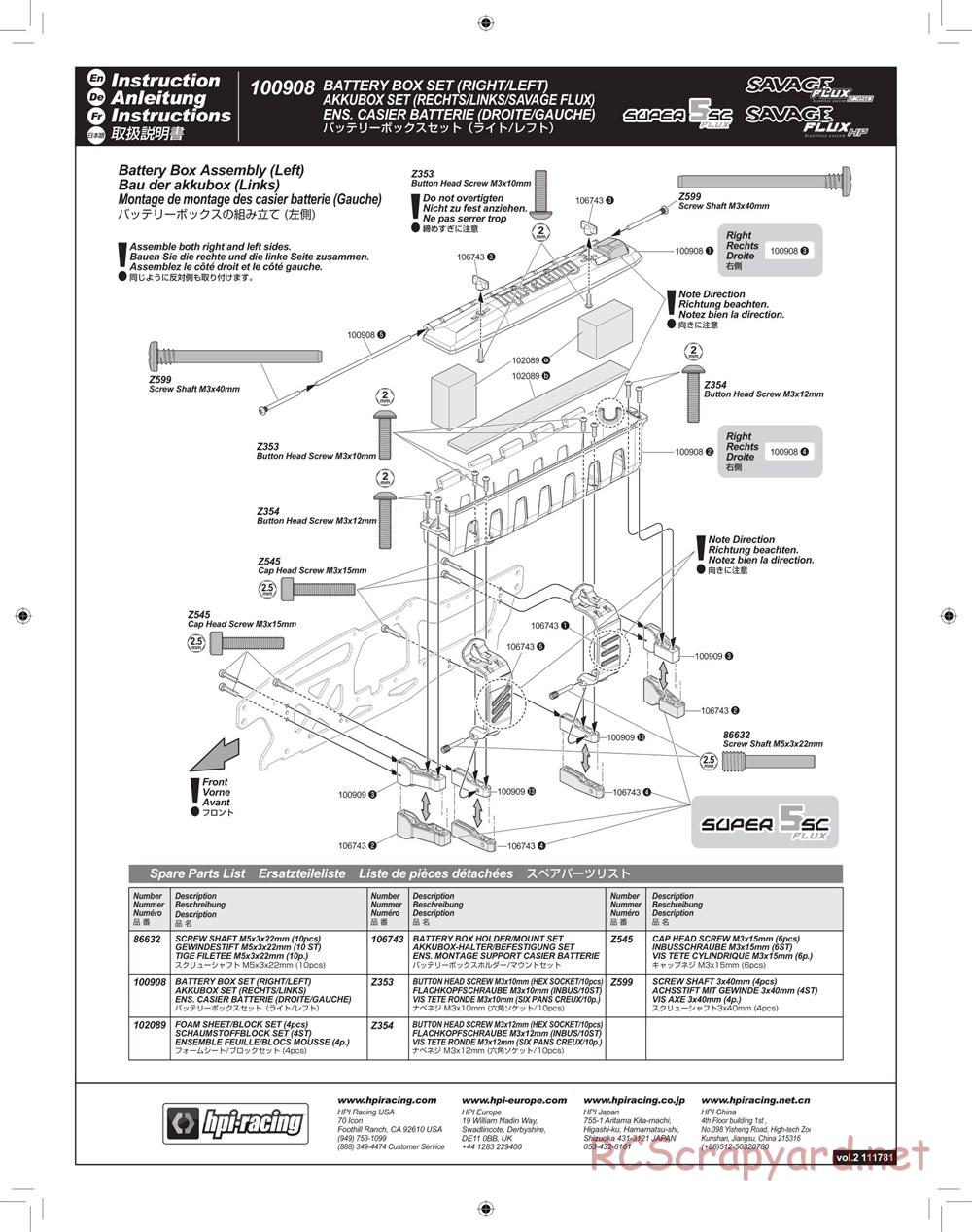 HPI - Savage Flux 2350 - Manual - Page 53