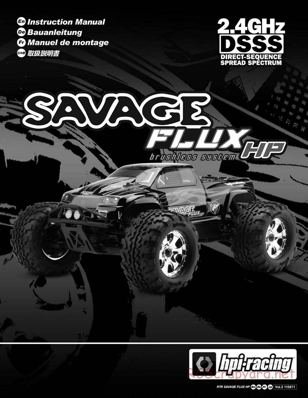 HPI - Savage Flux HP - Manual - Page 1