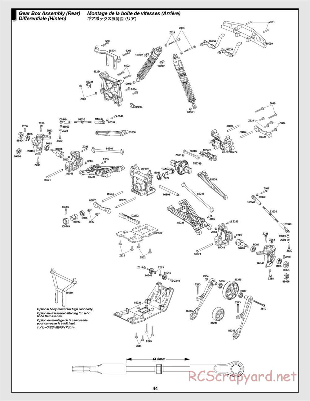 HPI - Savage Flux HP - Exploded View - Page 44