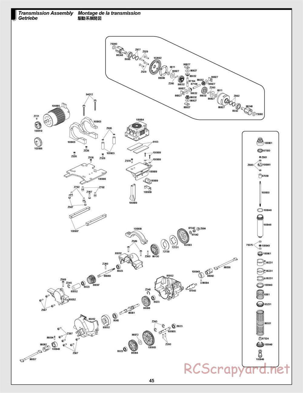 HPI - Savage Flux HP - Exploded View - Page 45