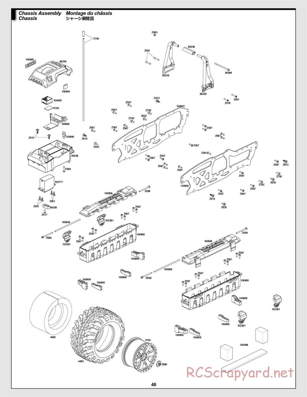 HPI - Savage Flux HP - Exploded View - Page 46