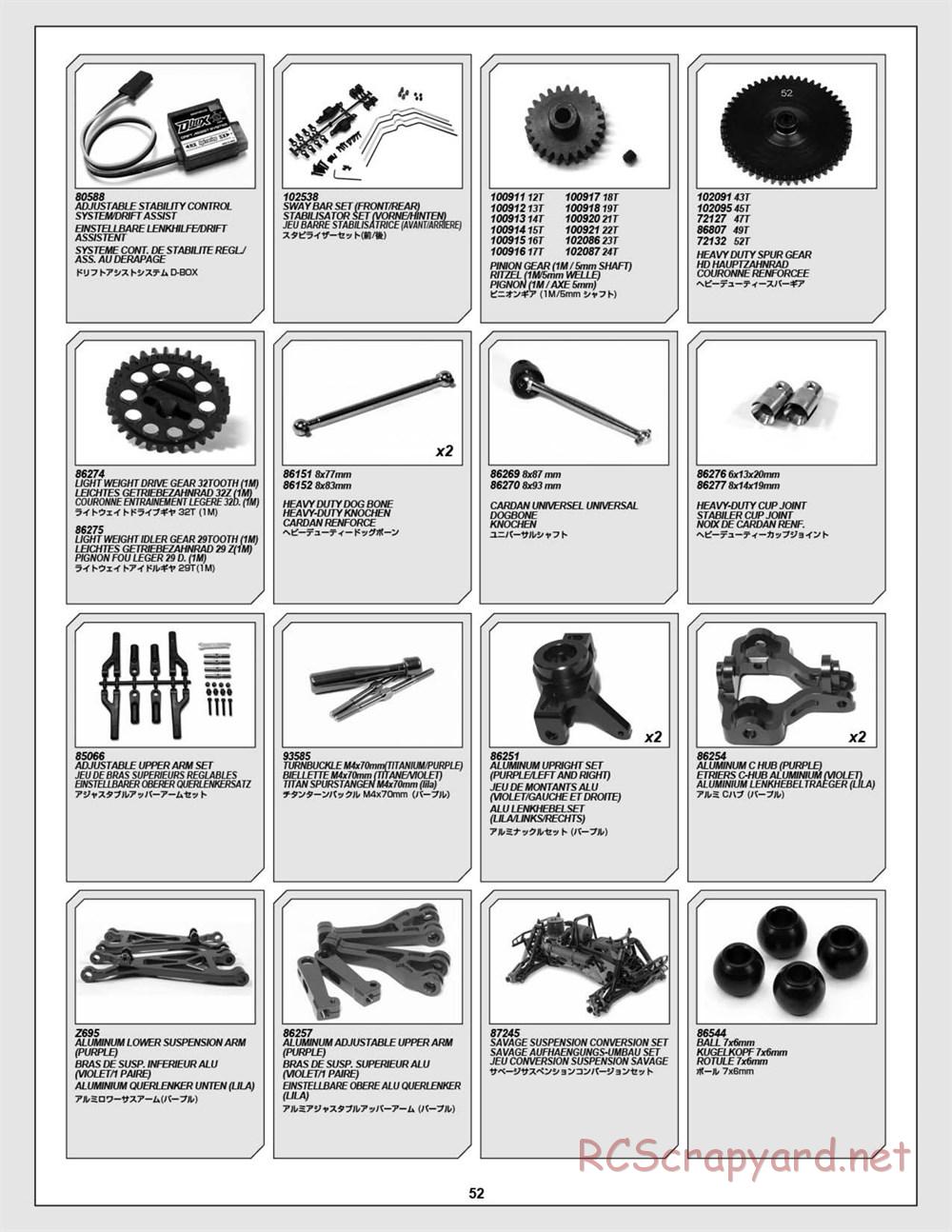 HPI - Savage Flux HP - Exploded View - Page 52