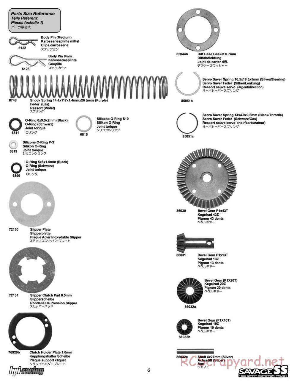 HPI - Savage SS - Manual - Page 6