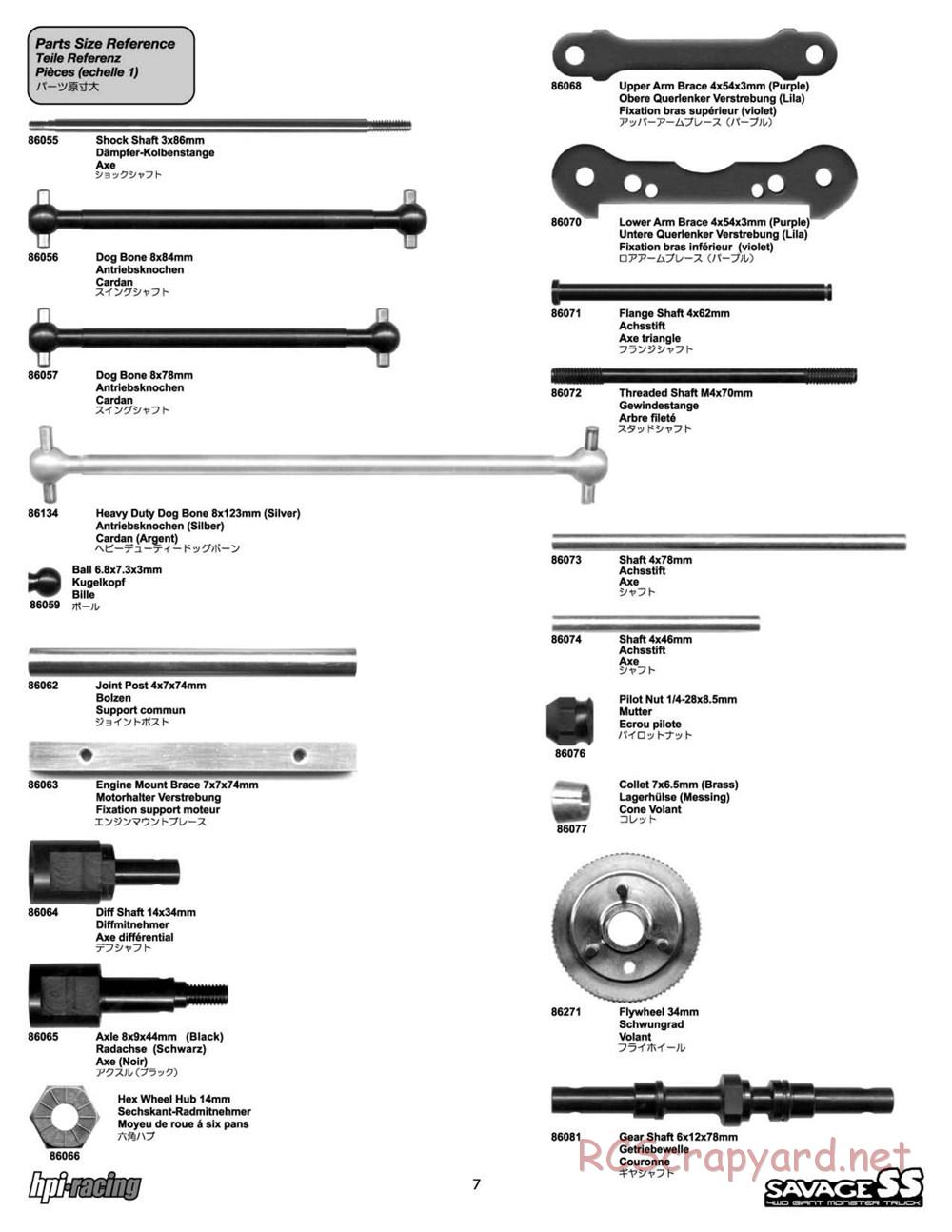 HPI - Savage SS - Manual - Page 7