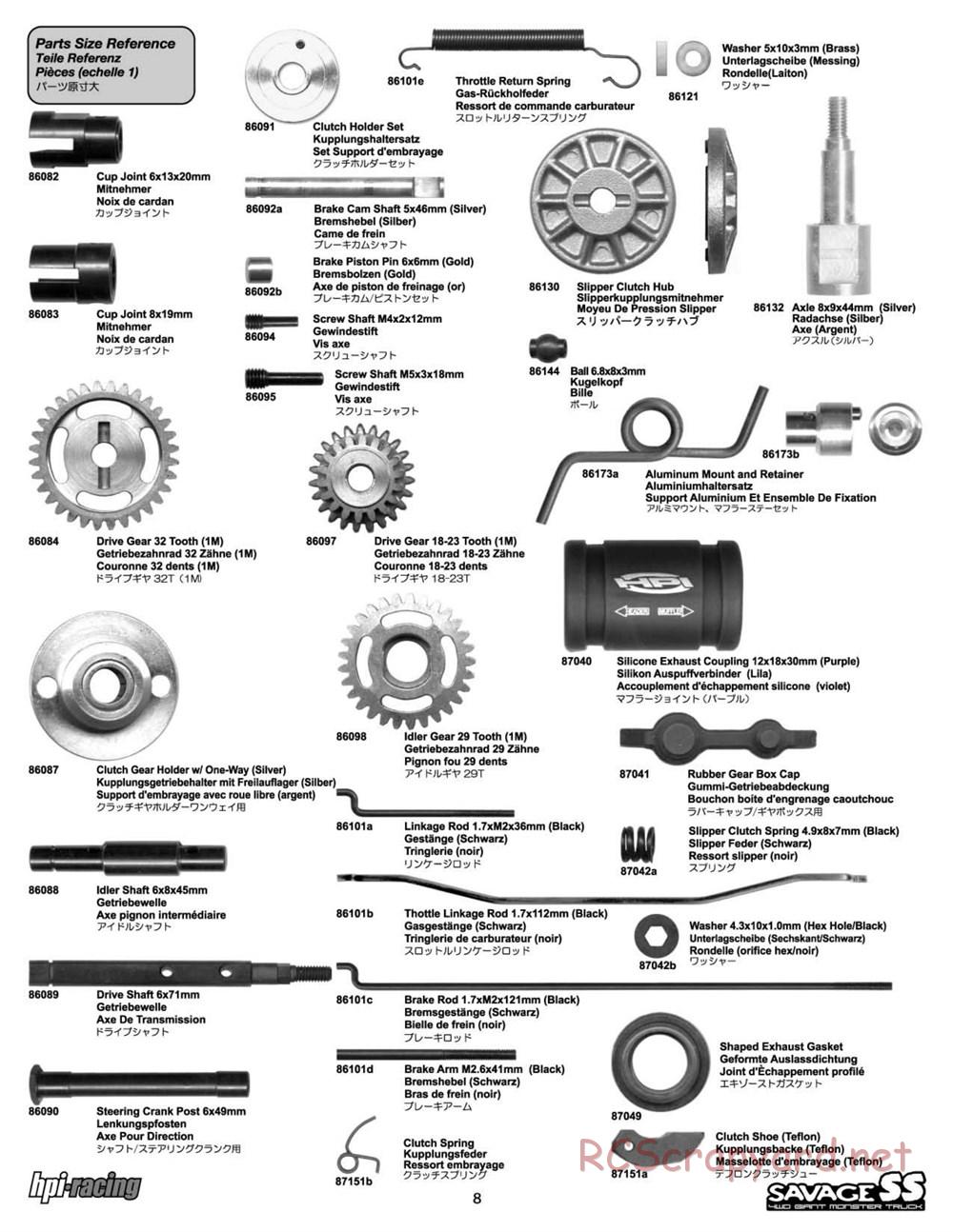 HPI - Savage SS - Manual - Page 8