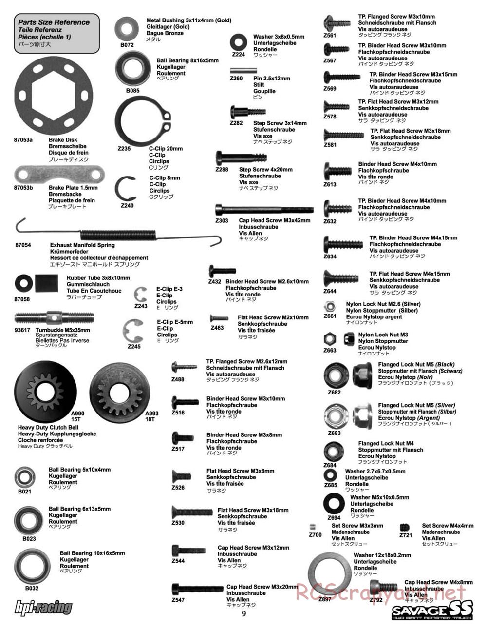 HPI - Savage SS - Manual - Page 9